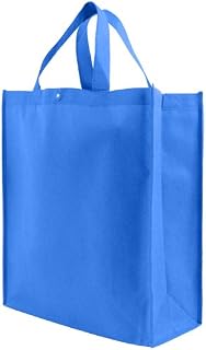 Reusable Grocery Tote Bag Large 10 Pack - Electric Blue