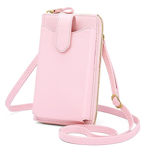  Small Crossbody Cell Phone Purse for Women Pink