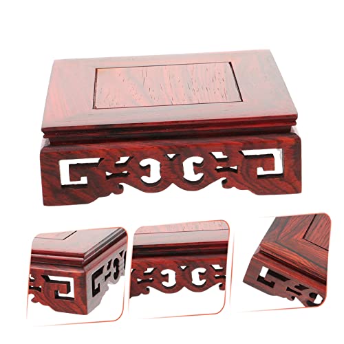 Socle bois affichage artisanat support theiere base elegante - 6