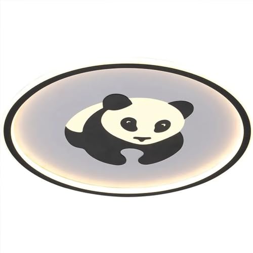 Plafonnier LED enfant panda 50cm rond dimmable avec télécommande pour chambre fille - 5