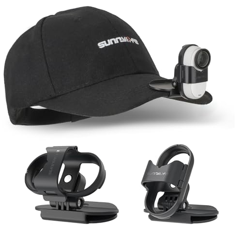 Image of Baseball Hat Clip for Insta360 Go 3s, Vertical & Horizontal Adjustable Baseball Cap Mount Bracket for Insta 360 Go 3s Accessories