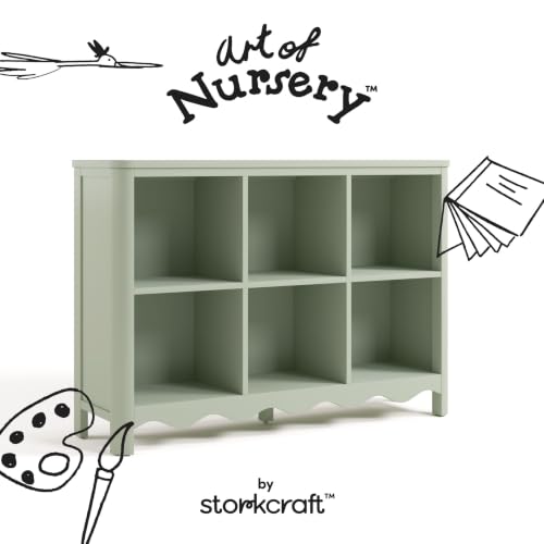 Image of Storkcraft Casablanca 6 Cube Organizer Bookcase, Sage