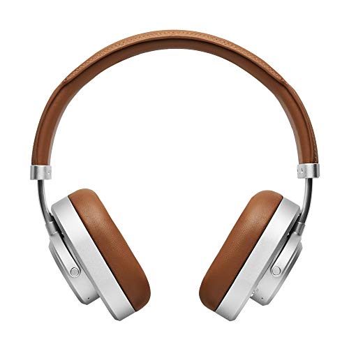 Image of Master & Dynamic MW65 Active Noise-Cancelling (Anc) Wireless Headphones - Bluetooth Over-Ear Headphones with Mic, Silver Metal / Brown Leather