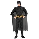 Batman - The Dark Knight Rises costume de luxe avec des muscles, salopette, cape, masque, ceinture - L