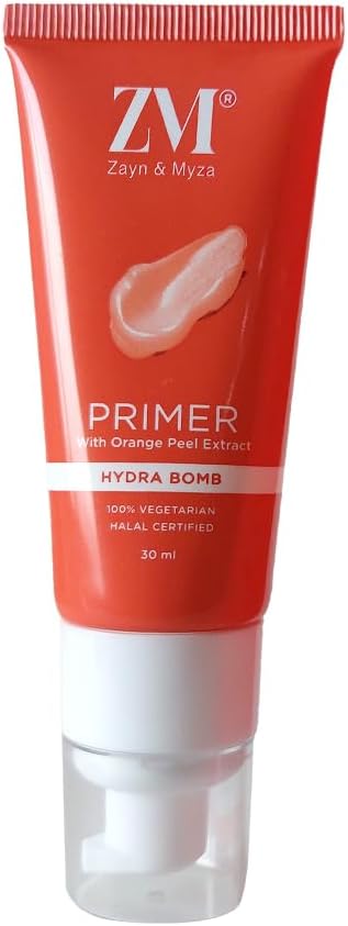ZM Zayn & Myza Hydra Bomb Primer with Orange Peel Extract For smooth & long lasting make up, All Skin Types, 30 ml