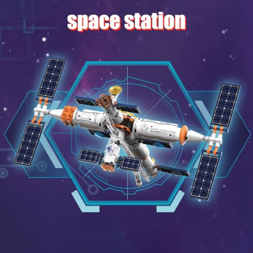 Space Radio Telescope Building Blocks Sets,Ideal Gift for Space Lovers,Radio Telescope Building Blocks Set for Exploring Space(1053PCS)-Toys Gifts for Adult