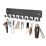 Timotech Llavero de Pared Adhesivo con 8 Ganchos para Llaves Montados en la Pared Sin Taladro, Porta Llaves de Pared Para...