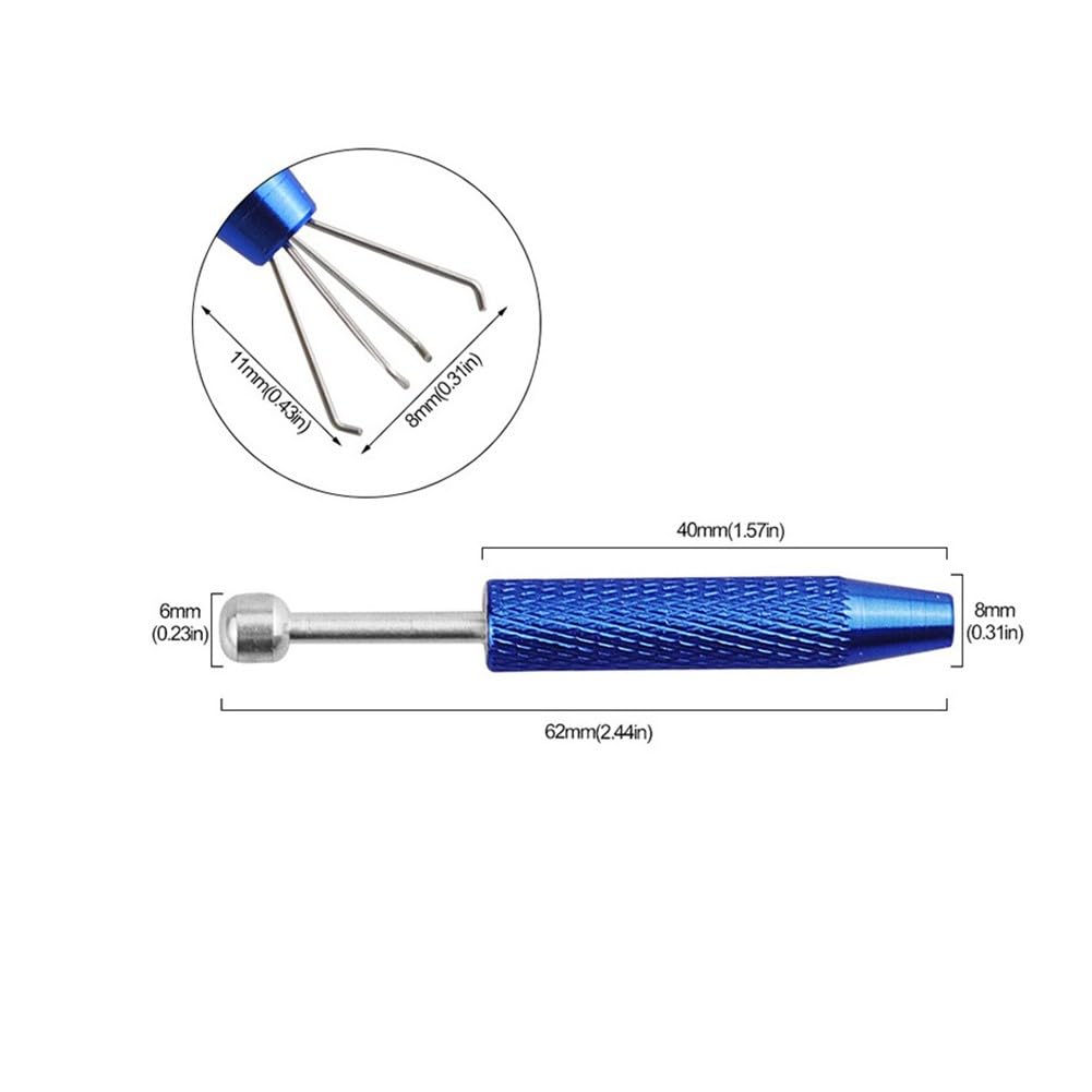 5-Pack Stainless Steel Jewelry Tip Tweezers – 4-Prong Pickup Tool For Small Parts, IC Chips, Electronic Components, Nails, And Crafts