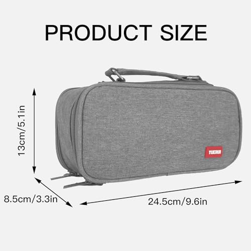 Image of Portable Pencil Case Versatile Pencil Pouch, Durable Storage for Stationery Multi-Compartment Organizer Makeup Bag for Women & Men
