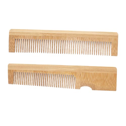 IWOWHERO 2Pcs Pocket Sized Comb for Beard and Grooming Fine Teeth for Smoothing and Styling Durable Mens Hair Comb Travel Friendly Design
