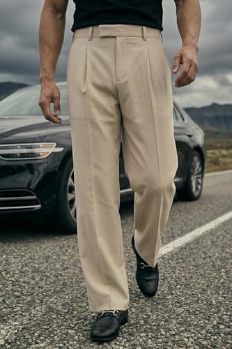 Image of Veirdo Men's Korean Style Pants with Modern Slim Fit Design, Comfortable Fabric, Casual & Smart Look, Perfect for Office and Outings (Sizes S to 2XL)