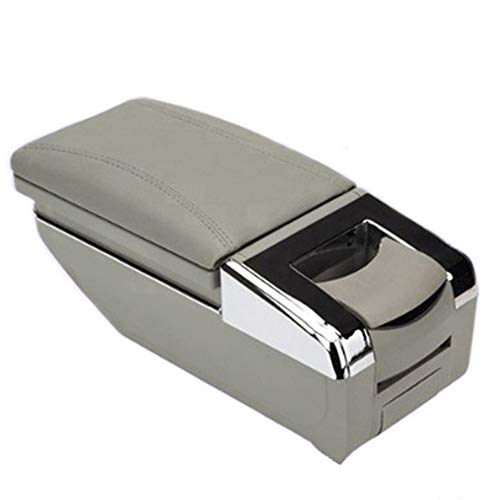 Szss-Car Leather Car Center Console Armrest Box For Suzuki Sx4 2008 2009 2010 2011 2012 2013 2014 2015 2016 2017(Not Fit Sx-4 S-Cross Armrests Storage Box(Grey Color) #TOP5