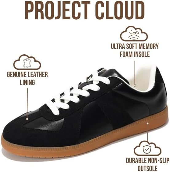 Project Cloud Leather Shoes for Men - Memory Foam Insole Non-Slip Casual Mens Shoes Sneakers - Lightweight Eco-Friendly Leather Fashion Sneakers (Jake) - Image 3