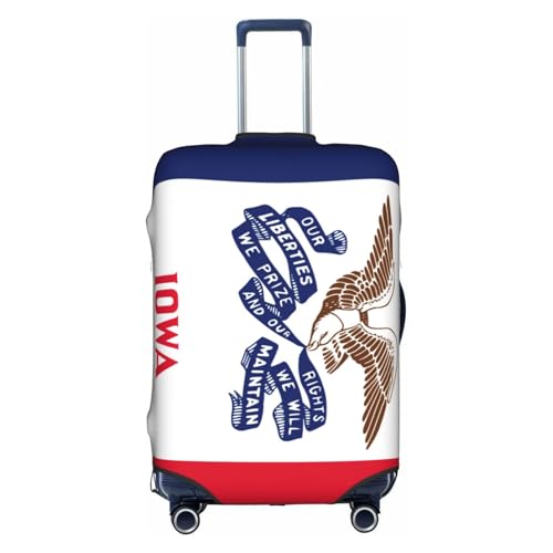 Housse de protection valise extensible motif Iowa blanc grand bagage XL