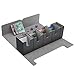 FOTEEMO Card Deck Box for MTG, 5 in 1 Commander Deck Box Deck Box Trading Card Deck Storage Box Holding 400+ Sleeved Cards Magic Commander TCG Sports Card Box (Black and Grey)