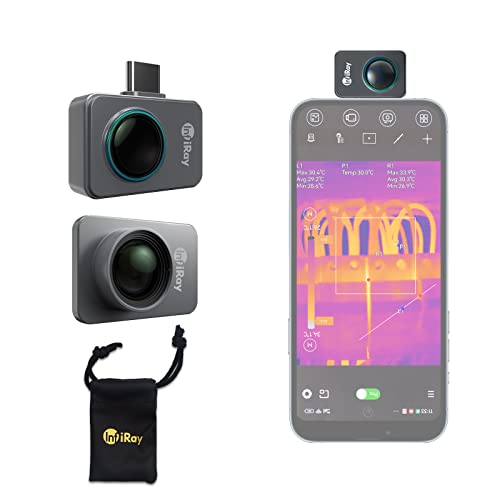 Wärmebildkamera - Android Type-C, InfiRay P2 Pro und magnetisches Makroobjektiv, 9g Ganzmetallgehäuse, 25Hz, Ingenieur Pro-Klasse Infrarot Wärmebildkamera für Industrie, Haus, Leiterplattenerkennung Cover