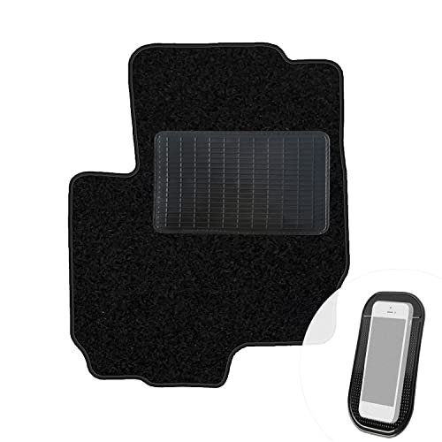 moto-MOLTICO Fahrer Fußmatte Auto Velours Fahrerseite Autoteppiche Schwarz Fahrermatte 1-teilig...