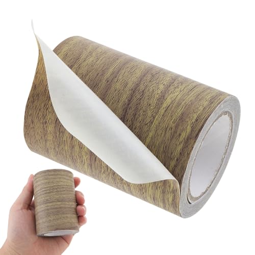 Image of Wood Grain Tape, 3.15inch x 15ft Self Adhesive Wood Grain Repair Tape for Floors, Furniture,Doors, Trim Effect Colored Duct Tape Brown Pine