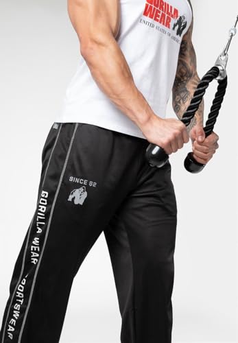 Foto von Gorilla Wear Functional Mesh Pants - schwarz/rot - Bodybuilding und Fitness Hose für Herren, L/XL