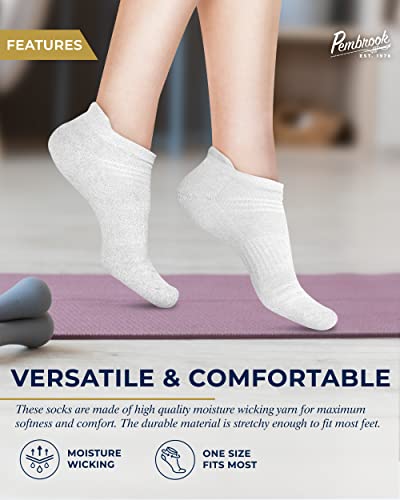 image for Pembrook Womens Athletic Socks - 6 Pairs Low Cut Socks Women | Cute An