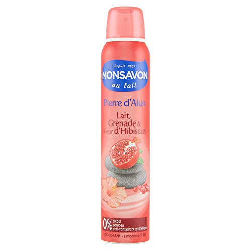 Monsavon Déodorant Femme Spray Pierre D'Alun Grenade Hibiscus 200ml - Lot de 2 Cover