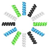 BOENFU 12 Pezzi Protezione per Cavi Micro USB Protettore per Laptop Computer Telefono Cellulare Caricabatterie Protezione Cavo di Ricarica
