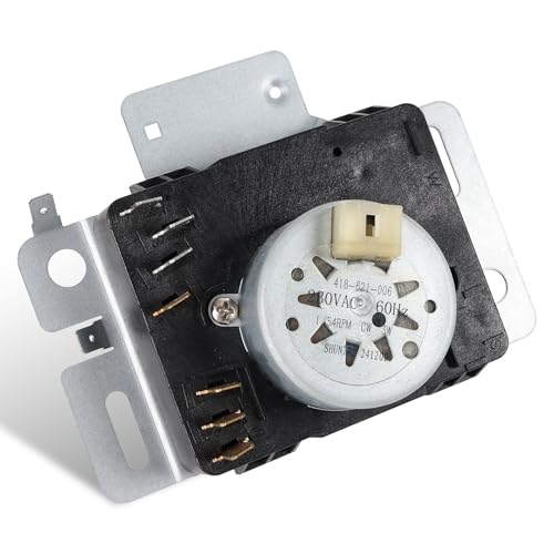 W10745655 W10857612 Dryer Timer Compatible with Whirlpool, Maytag, Amana NED4655EW1, YNED4655EW1, RED4516FW0, 230V Dryer Timer Replacement for 418-095-20-B5, PS11731366, OEM Quality, 2-Year Warranty