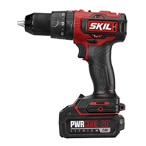 SKIL PWR CORE 20 Brushless 20V 1/2 Inch Hammer Drill Includes 2.0Ah Lithium Battery and PWR JUMP Charger - HD529402 thumbnail 8