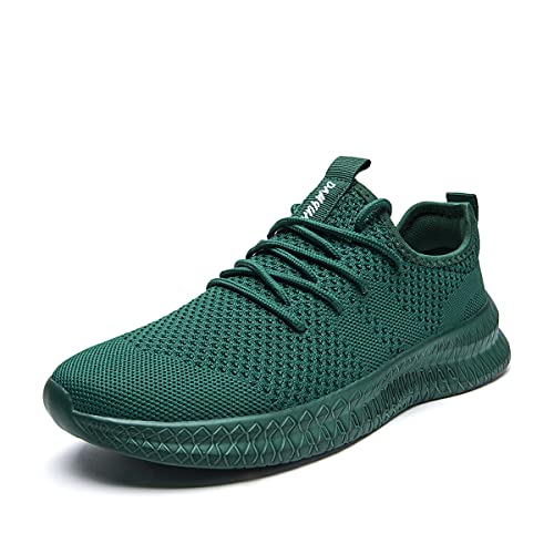 Image of DLWKIPV Mens Walking Running Shoes Slip On Anthletic Workout Sneakers Sport Lace Up Casual Work Gym Outdoors Lightweight Breathable Knitted Mesh