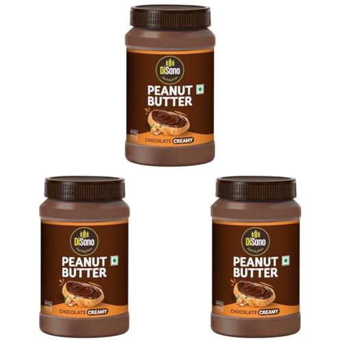 Image of DiSano Chocolate Peanut Butter Creamy, 924g, 23g Protein, Roasted Peanuts and Rich Cocoa, Zero Cholesterol & Trans Fat, Ideal for Pre & Post-Workout, Healthy Spread for Breakfast & Snacking