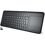 Teclado Táctil Inalámbrico, WisFox Teclado Inalámbrico Ultra Delgado de 2.4G con Trackpad...