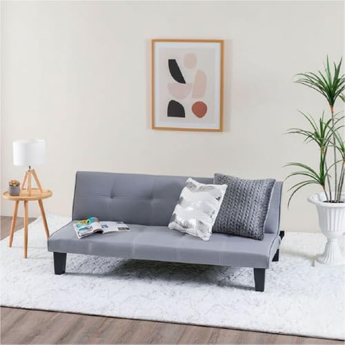 Danube Home Alonzo Sofa Bed I Sleeping Fabric Sofa I Convertable Sofabed I Modern Design Living Room Furniture Set (L 166 x W 76 x H 71|33 cm) - Light Grey