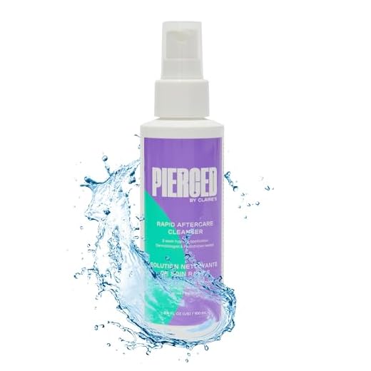 Claire’s 3 Week Rapid Piercing Aftercare Spray Hypochlorous Solution for Piercings - Nose and Ear Piercing Cleaner Treatment, Piercing Bump Cleaning Wash - 3.4 fl oz
