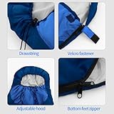 Sleeping Bags for Adults 3 Season Backpacking Lightweight Waterproof Cold Weather Sleeping Bag for Kids Warm Camping Hiking Outdoor Travel Hunting with Compression Bags Navy Blue - Image 5