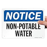 SmartSign 'Notice - Non-Potable Water' Sign | 7' x 10' Plastic