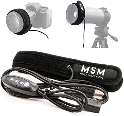 Lens Warmer with Cold Flexible Cable Down to -25℃, 350mm Dew Heater Strip Prevents Lens from Dew, Fog and Condensation for Astrophotography, Lens Heater Compatible w/Telescope and Camera in 4.26"