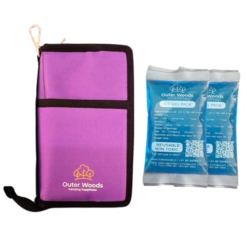 Image of Insulin Cooling Wallet Insulin Travel Pouch & Pen Holder for Diabetics Keeps Insulin Cool for 4+ Hours 2 Ice Gel Packs Compact Cooler Case for Travel & Daily Use (Purple)
