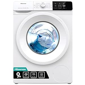 Hisense WFGE90141VM 60cm Freestanding 9 KG Front Load Washing Machine – 1400 RPM – Steam Cleaning – 20′ Quick Wash…