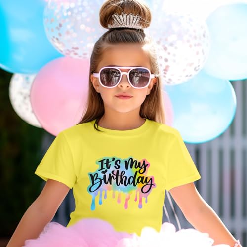 Image of It's My Birthday Girl Shirt 4th 5th 6th 7th 8th 9th 10th 11th 12th Graphic Tee for Kids Party Cute Girls Tshirts Tees