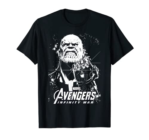 Marvel Infinity War Thanos Unicolor Stamp Camiseta
