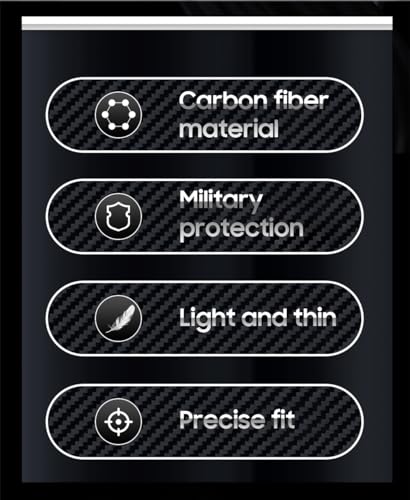 Image of Midkart Matte Case Compatible with Samsung Galaxy S25 Ultra Release 2025 Matte Carbon Pattern Sturdy Durable Aramid Fiber Super Light at 0.6mm Thin Fine Hole Camera Protection Cover, Black