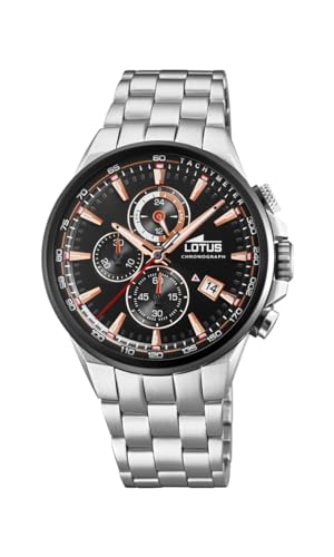Montre bracelet acier Lotus 18586/1 chronographe homme étanche avec cadran sport