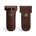 Hide & Drink, Leather Double Edge Protector Case/Barber Razor Sheath Handmade Includes 101 Year Warranty :: Bourbon Brown