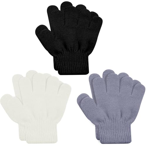 Image of ONESING 6 Pair Baby Gloves Toddler Gloves Toddler Winter Gloves Kids Gloves Winter Stretchy Knit Gloves for Kids Boys Girls