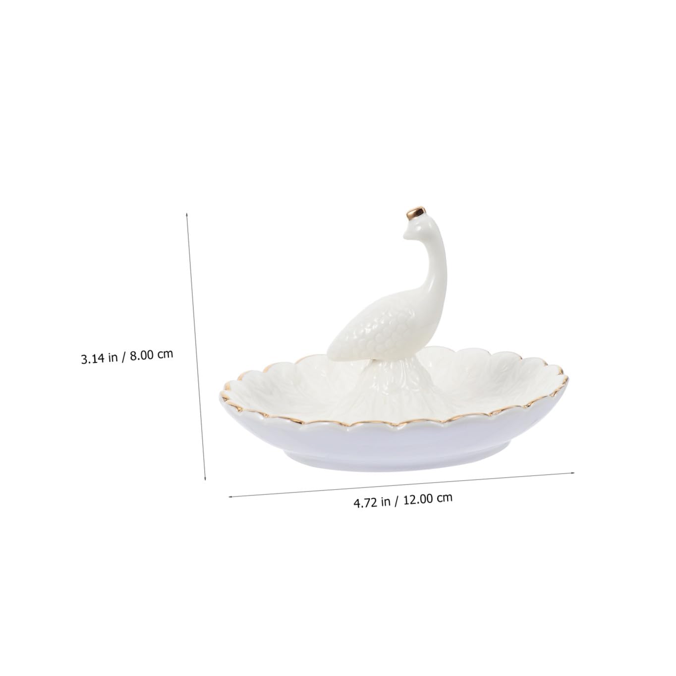 PACKOVE 1kawałek Ceramiczny Organizer Biżuterię z Płytką Biały Stojak Kolczyki Do Przechowywania Domu Idealny Urodziny Walentynki i Rocznice