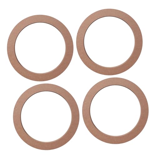 Soportes y anillos para altavoces de coche con aislamiento acústico de madera, 2 pares 2