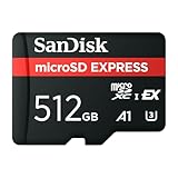 SanDisk 512GB microSD Express microSDカード - 最大880MB/秒の読み取り、最大650MB/秒の書き込み。220MB/秒の持続書き込み。U3、C10 - SDSQXFN-512G-GN4NN。