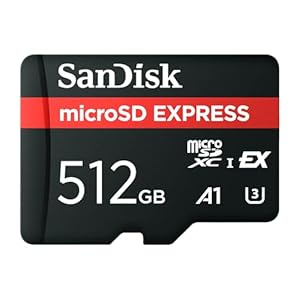 SanDisk Tarjeta microSD Express de 512 GB, funciona con Nintendo-Switch 2, lectura de hasta 880 MB/s, escritura de hasta 650 MB/s, escritura sostenida de 220 MB/s, U3, C10 – SDSQXFN-512G-GN4N