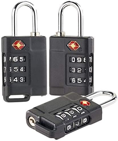 2 TSA Gepäckschlösser - 3-stellige Zahlenschlösser Für Koffer