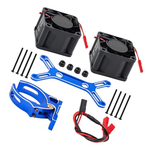 DYNWAVE RC Cooling 1717 Motor,8 Wltoys,540 Replacement,Crawler 1 Motor,6S 8S Double High Speed Fan, Blue